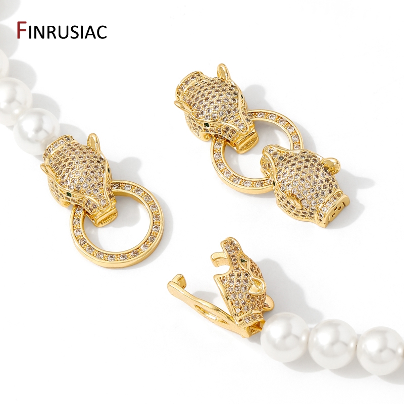 Pearl Necklace - 18K vergoldeter Messingverschluss mit eingelegtem Zirkon