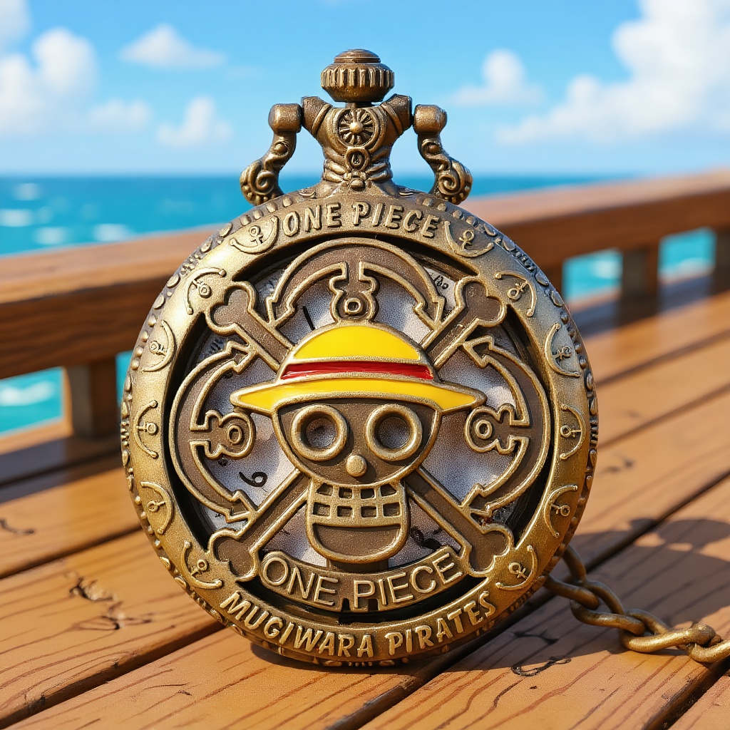 Vintage Pocket Watch - One Piece Anime Taschenuhr, Vintage Bronze