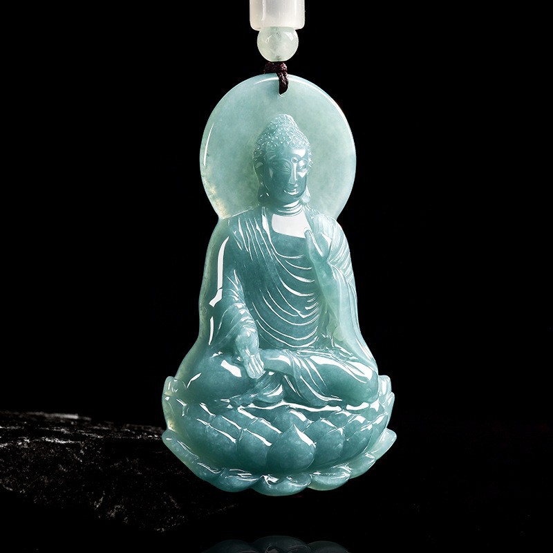Jewelry & Watches Sp Z Oo Ul Frezerów 3 - Natürliche burmesische Jadeit-Buddha-Anhänger-Halskette, modischer Schmuck aus