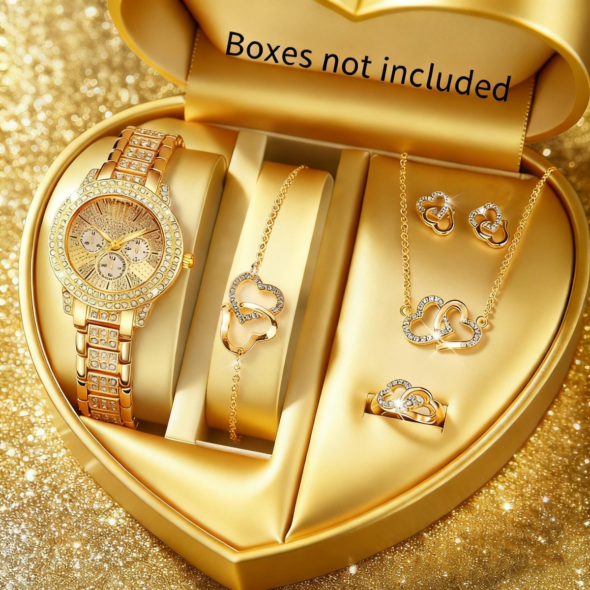 Jewelry Watches For Ladies - 6PCS Luxus Strass Frauen Uhr Schmuck