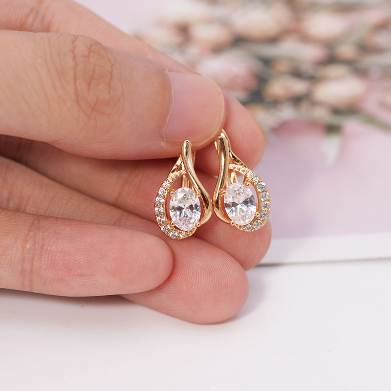 Nick'S Jewelry & Watches Reviews - AAA+ Zirkon-Creolen für Damen, Modeschmuck, goldfarben,