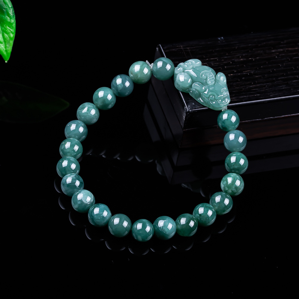Jewelry & Watches Sp Z Oo Ul Frezerów 3 - Natürliches burmesisches Jadeit-Pixiu-Armband, Vintage-Talismane, Charm-Geschenke für