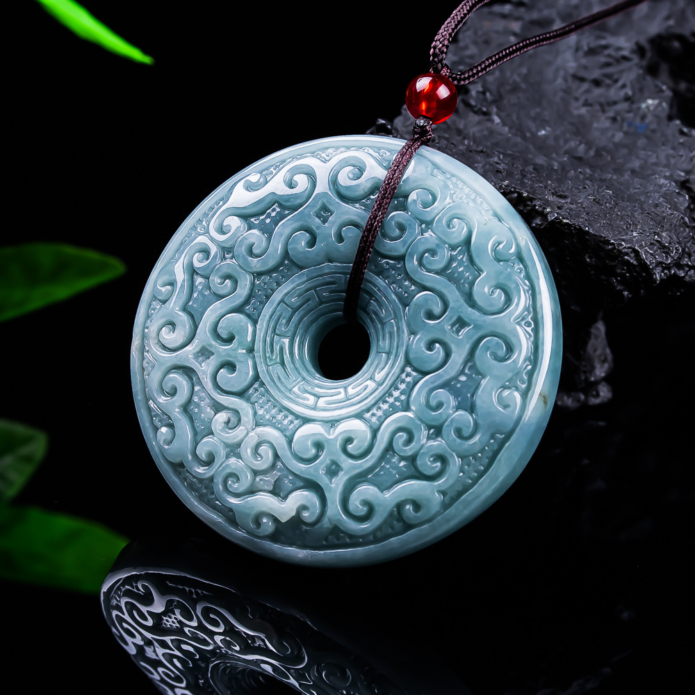 Jewelry & Watches Sp Z Oo Ul Frezerów 3 - Natürliche burmesische Jadeit-Blumen-Anhänger-Halskette, Vintage-Designer-Schmuck, luxuriöse Accessoires,
