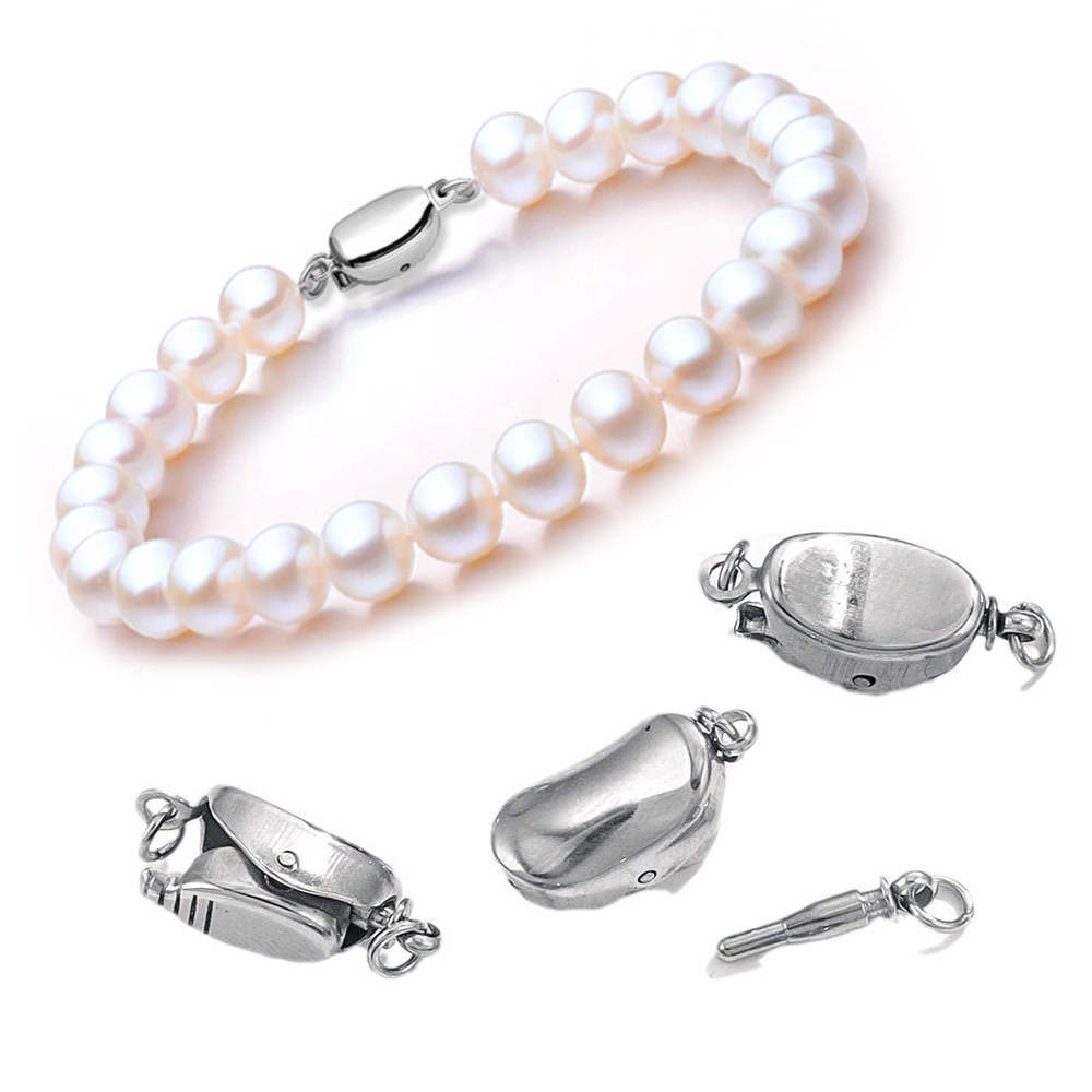 Pearl Necklace - 5-teilige Halskettenschnallen aus Titanstahl, Edelstahl-Sattelschnalle, rostfrei,