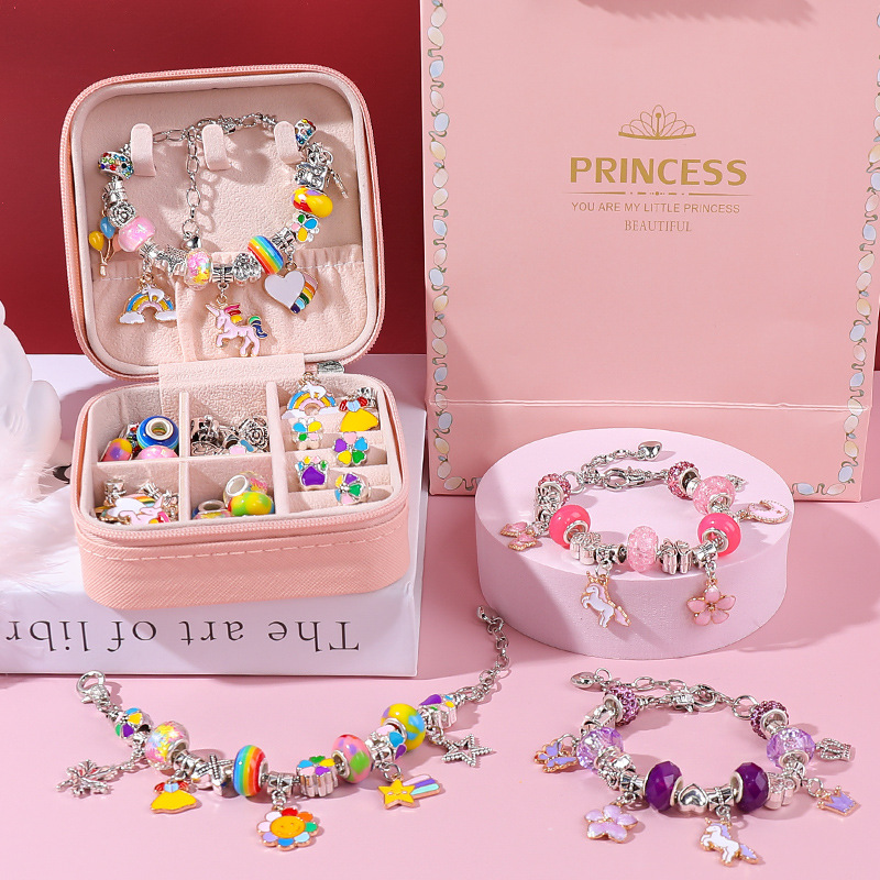 Jewelry Y Watches - DIY Perlenarmband-Set mit Aufbewahrungsbox für Mädchen,