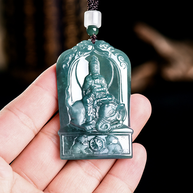 Jewelry & Watches Sp Z Oo Ul Frezerów 3 - Natürlicher burmesischer Jadeit Guanyin Anhänger Halskette
