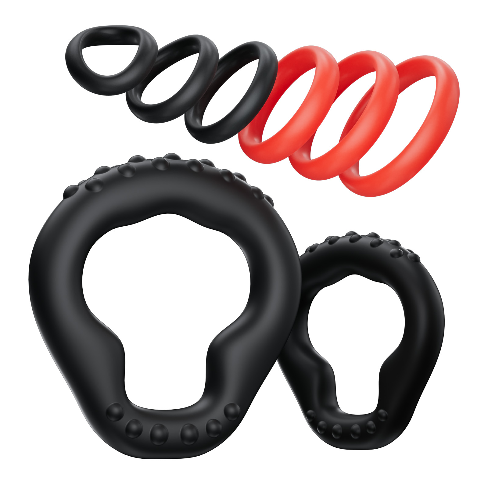 Couple Ring Set - KUSHOR 8-teiliges Silikon-Penisring-Set, Cockringe mit 6