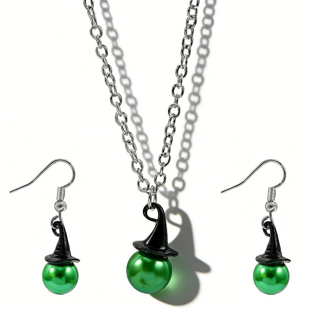Pearl Necklace - Wicked-Inspiriertes Hexenhut- & Kronen-Set mit Perlenkette