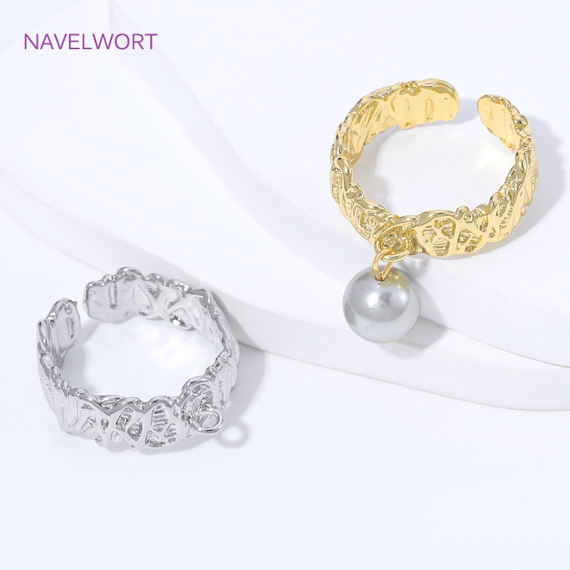 Gold Plated Ring - 18K vergoldete Messing-Streifenringe, offene Metallringe als