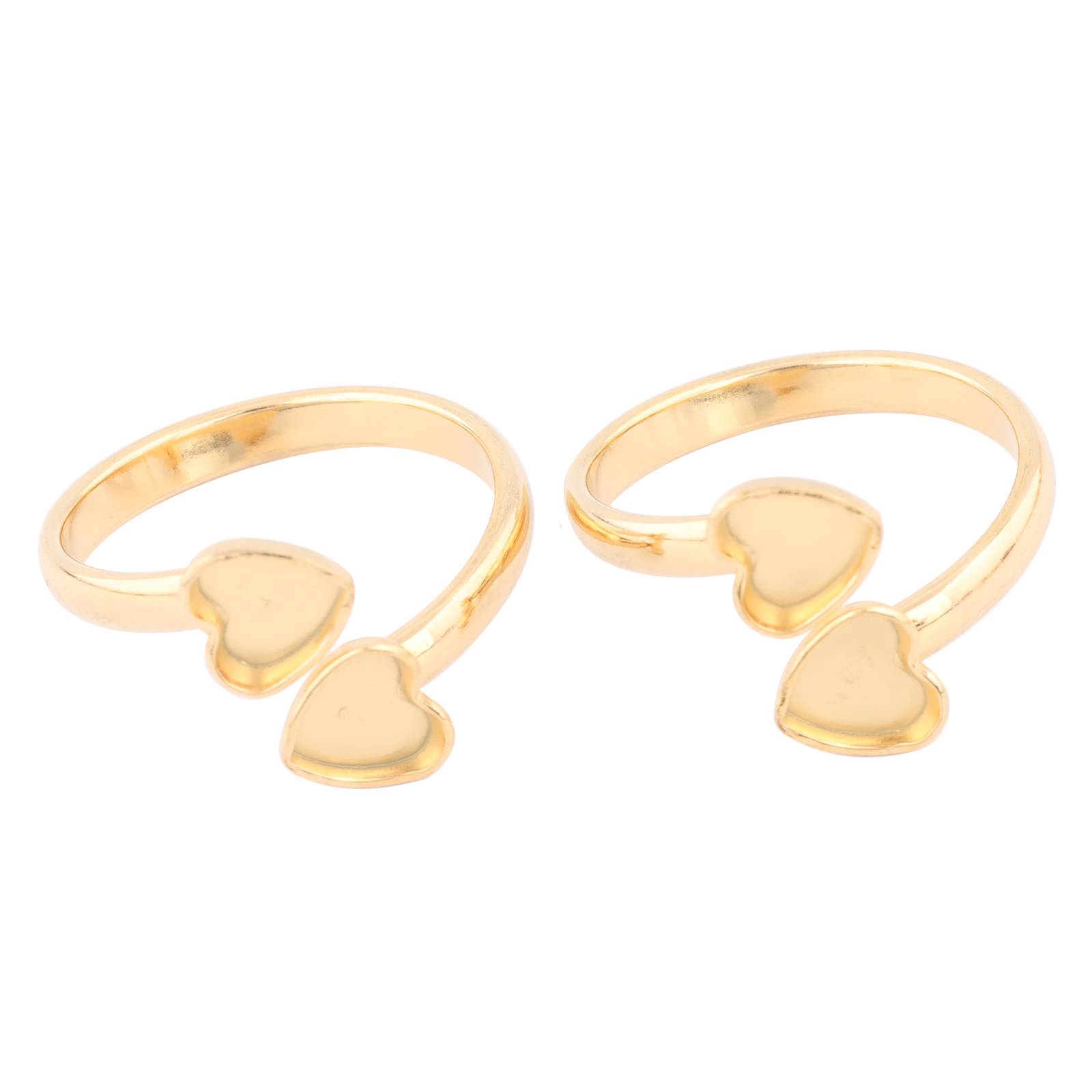 Gold Plated Ring - 10 Stück Edelstahl vergoldet passend für