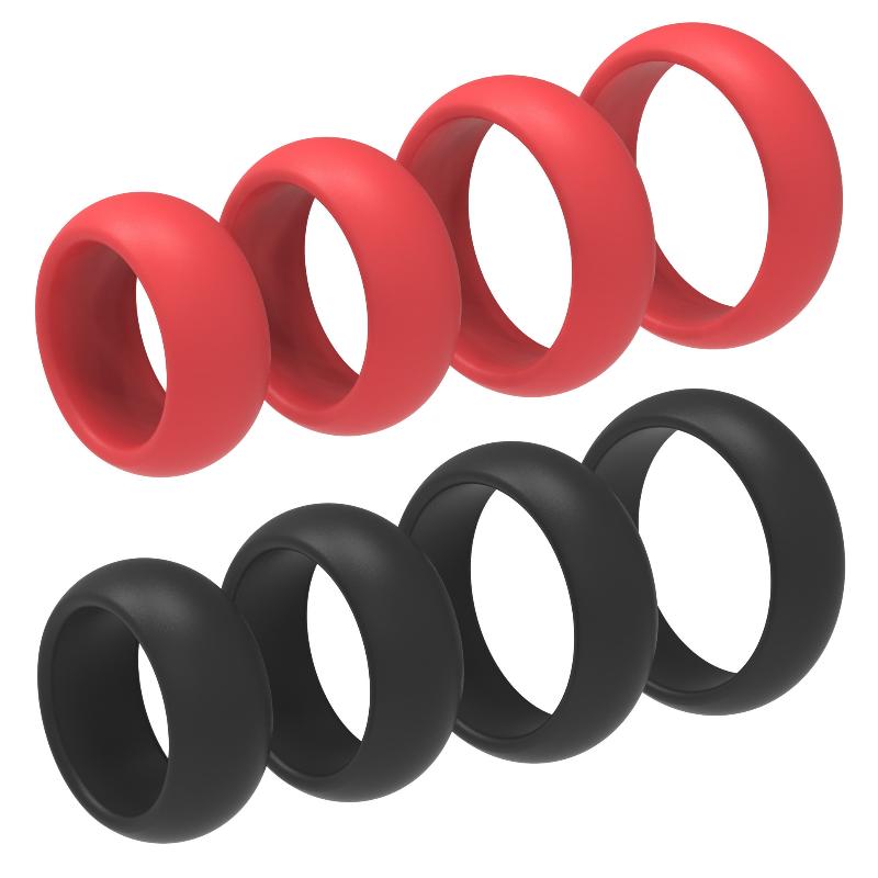 Couple Ring Set - 4-teiliges Silikon-Penisring-Set für Männer Gay Erwachsenen-Sexualstimulation