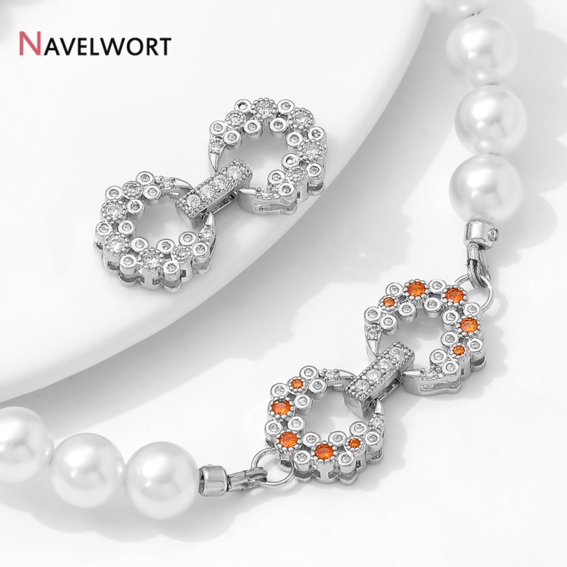 Rhodiumplattierte Messing-Verb – Pearl Necklace Bewertung und Preis