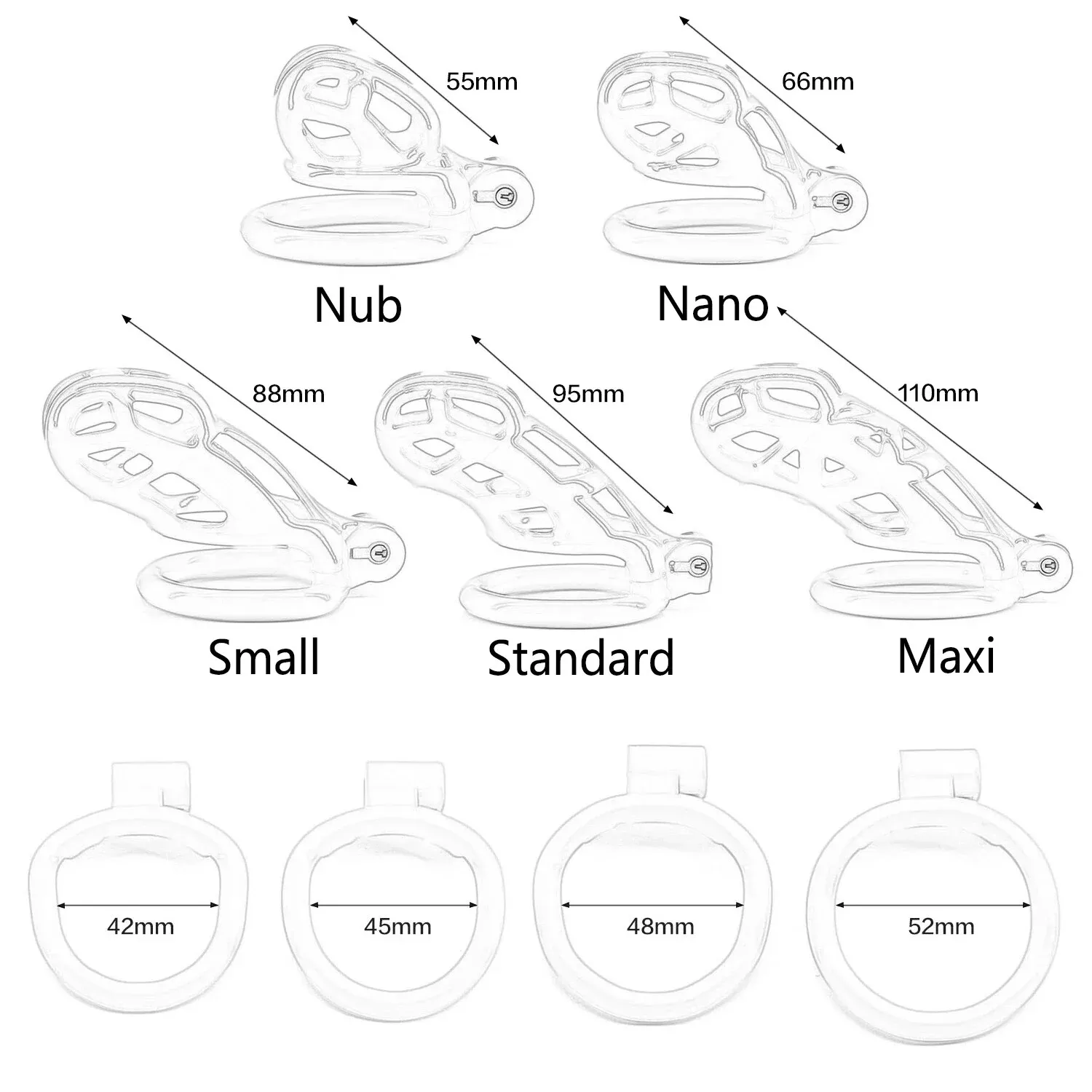 6 Größen CB Nylon Keuschheitsk – Couple Ring Set Bewertung und Preis