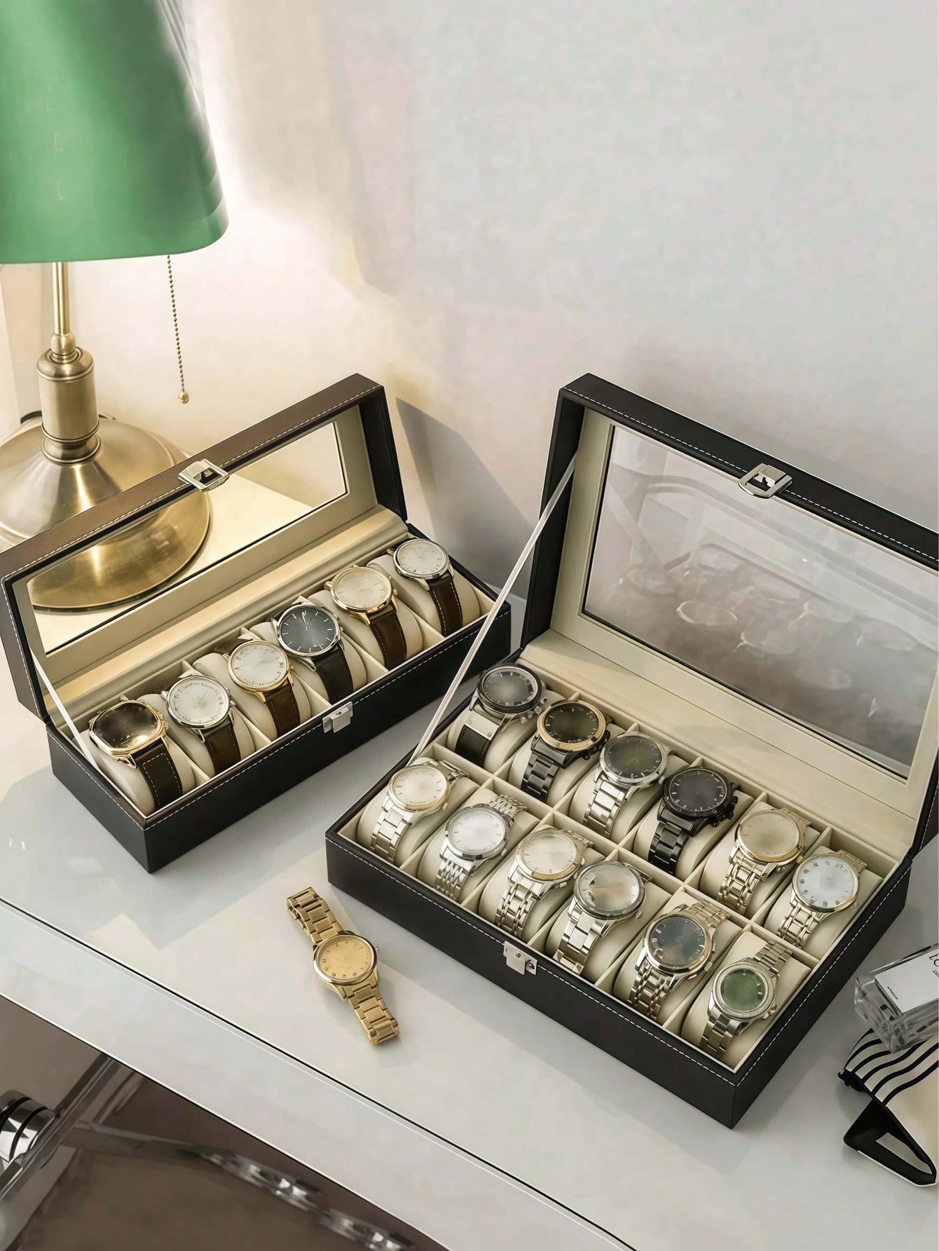 Leder-Uhrenbox mit Schloss, Gr – Jewelry Watches For Men Bewertung und Preis