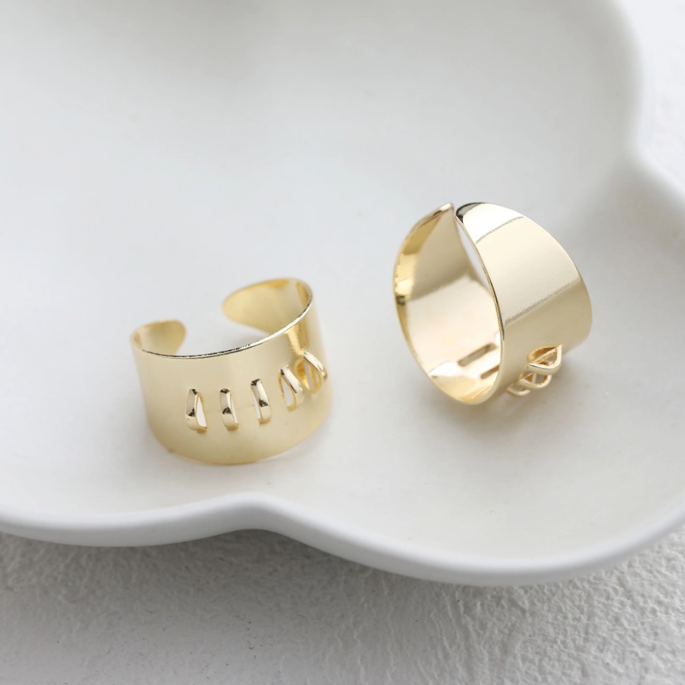 4 Stück Messing-Ringfassungen  – Gold Plated Ring Bewertung und Preis
