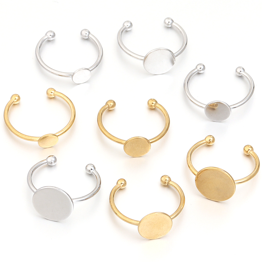 5 Stück / Menge Edelstahl verg – Gold Plated Ring Bewertung und Preis