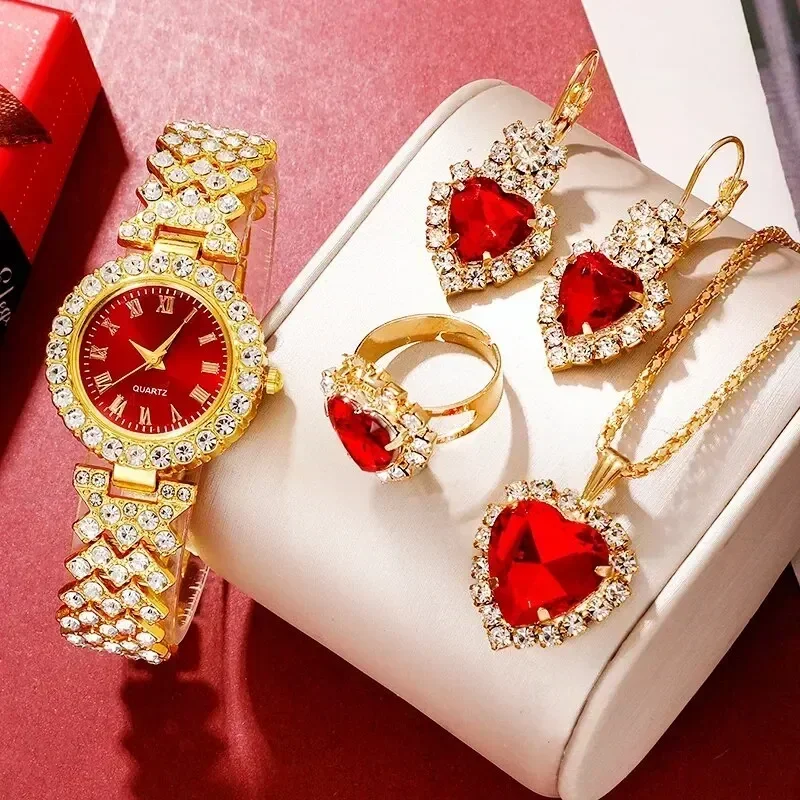 Goldene Luxus uhr Frauen Ring  – Jewelry Watches For Ladies Bewertung und Preis
