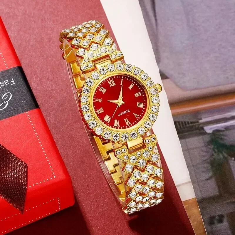 Goldene Luxus uhr Frauen Ring  – Jewelry Watches For Ladies Bewertung und Preis