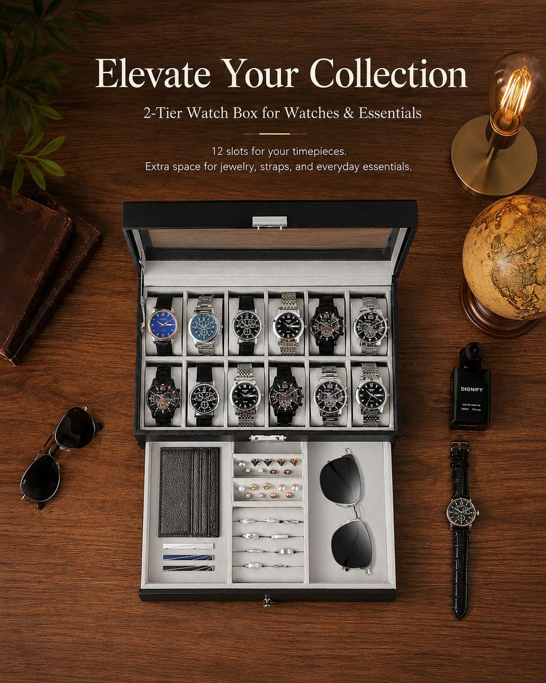 Uhrenbox-Organizer für Herren, – Jewelry Watches For Men Bewertung und Preis
