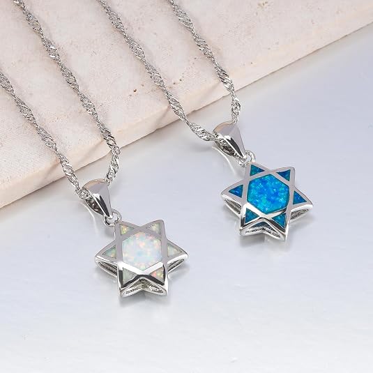 Davidstern Opal Anhänger Halsk – Jewelry & Watches Sp Z Oo Ul Frezerów 3 Bewertung und Preis