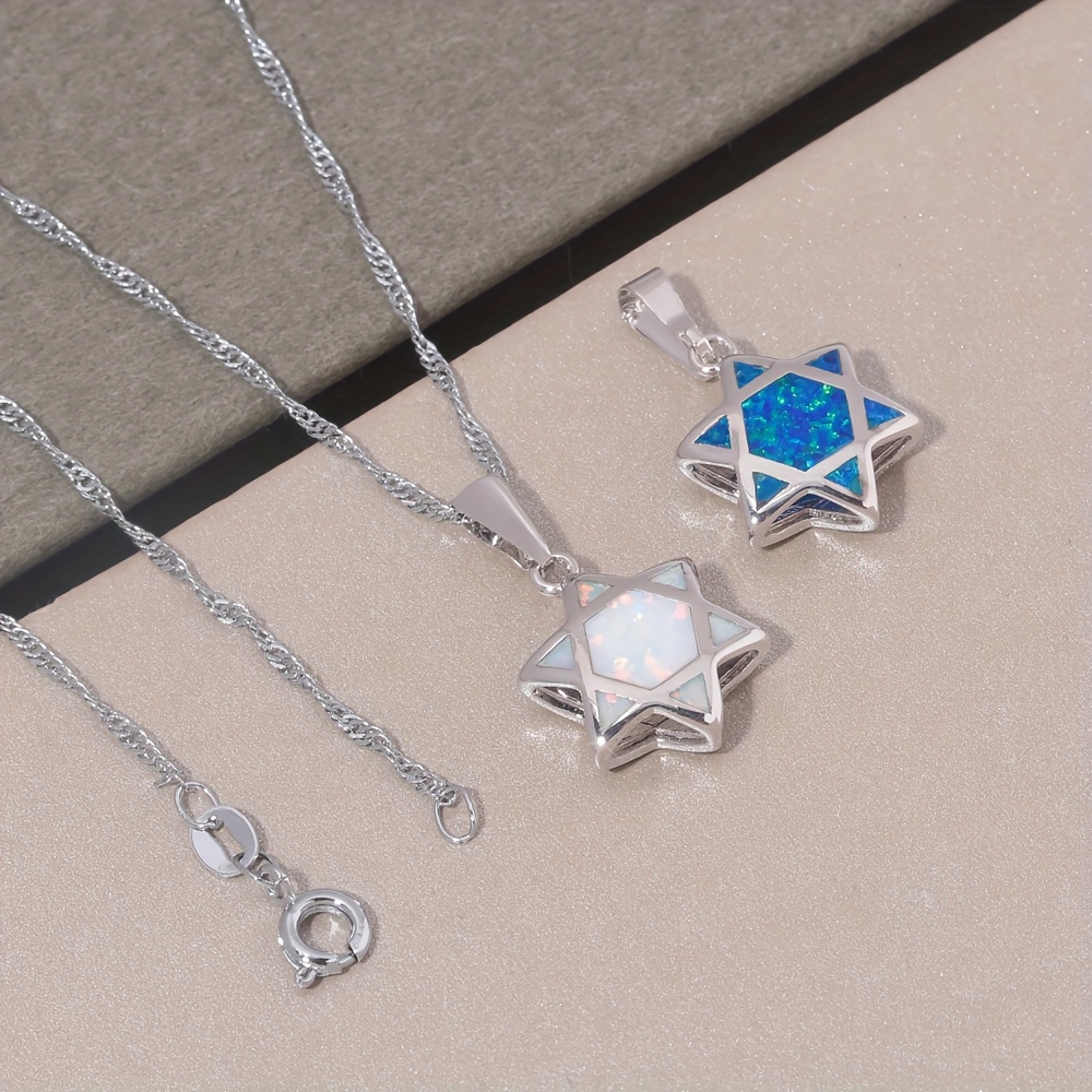 Davidstern Opal Anhänger Halsk – Jewelry & Watches Sp Z Oo Ul Frezerów 3 Bewertung und Preis