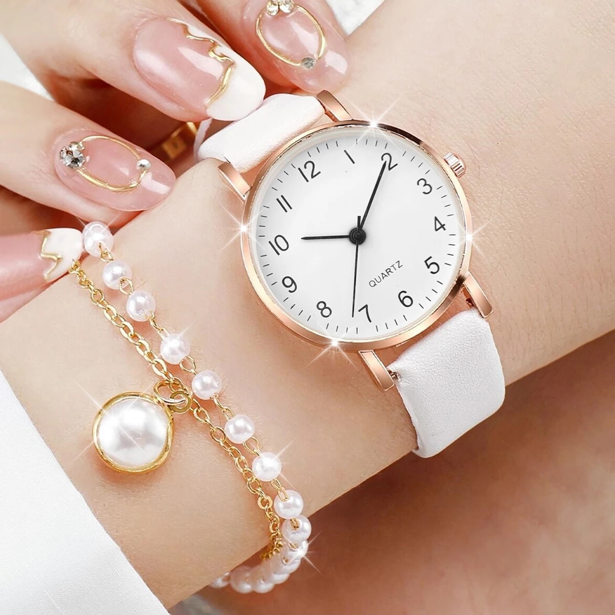 Damen Roségold Perlen-Schmucku – Jewelry Watches For Ladies Bewertung und Preis